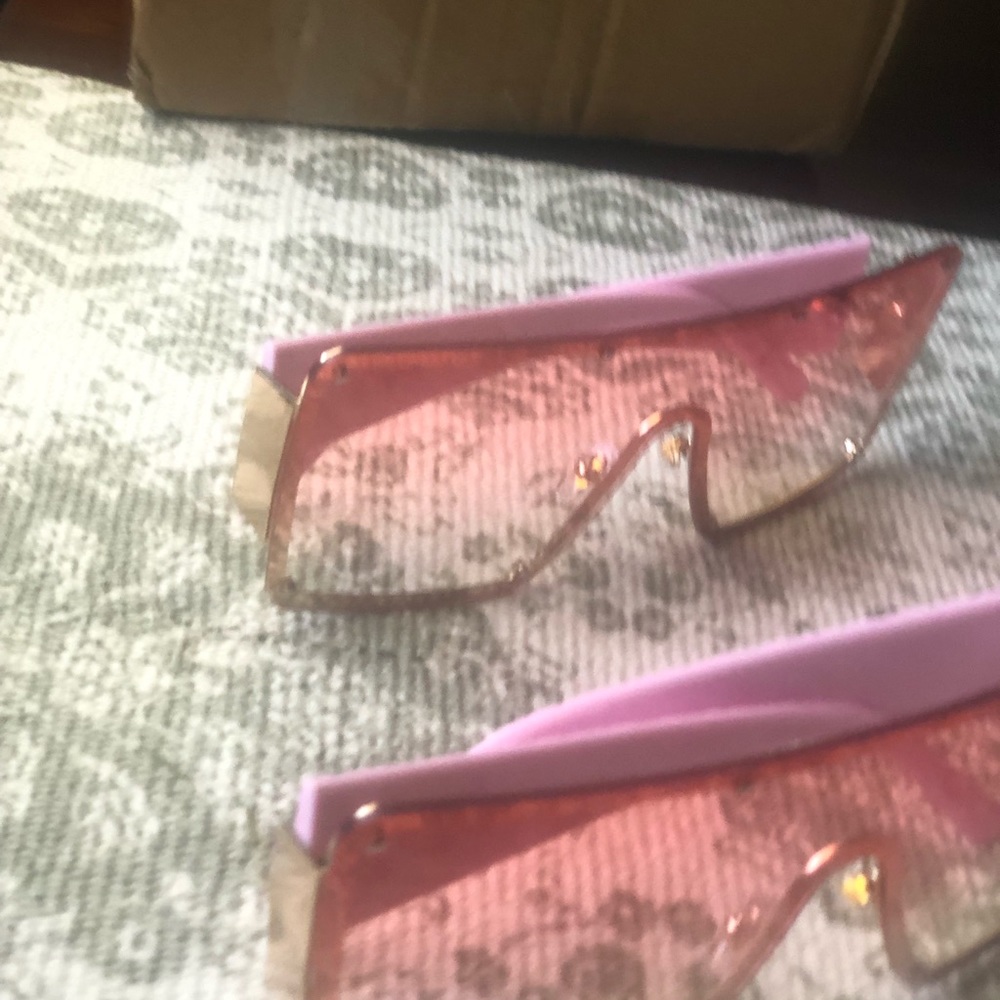 Big frame sunglasses baby pink